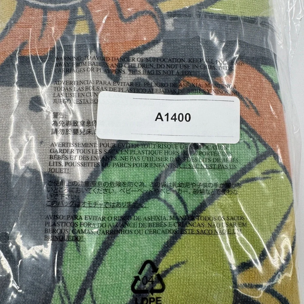 Vintage Teenage Mutant Ninja Turtles TMNT Beach Towel 28x52 Distressed Retro‎